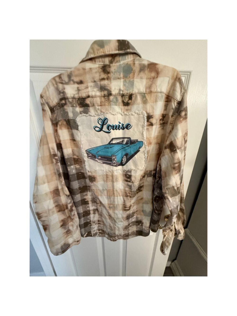 Goodfellow & CO XXL Flannel w/bleach dye effect and Patch on back 100% cotton